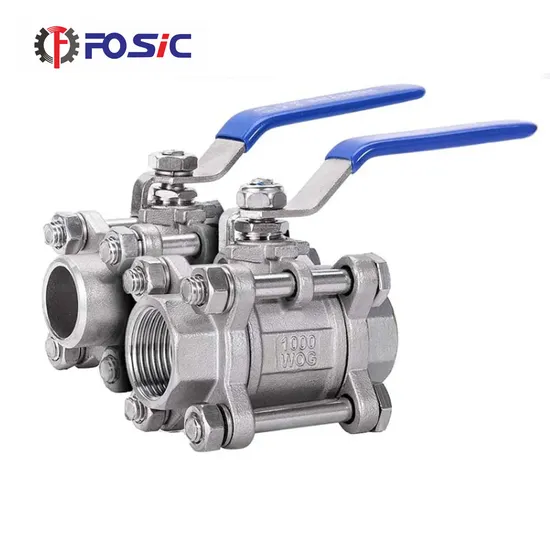 Three-Piece Stainless Steel Ball Valve with DIN Standard Design Wenzhou Factory